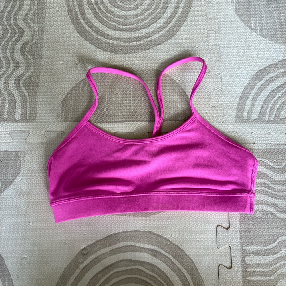 Lululemon Pink Sports Bra with Y-Back Straps Size 6